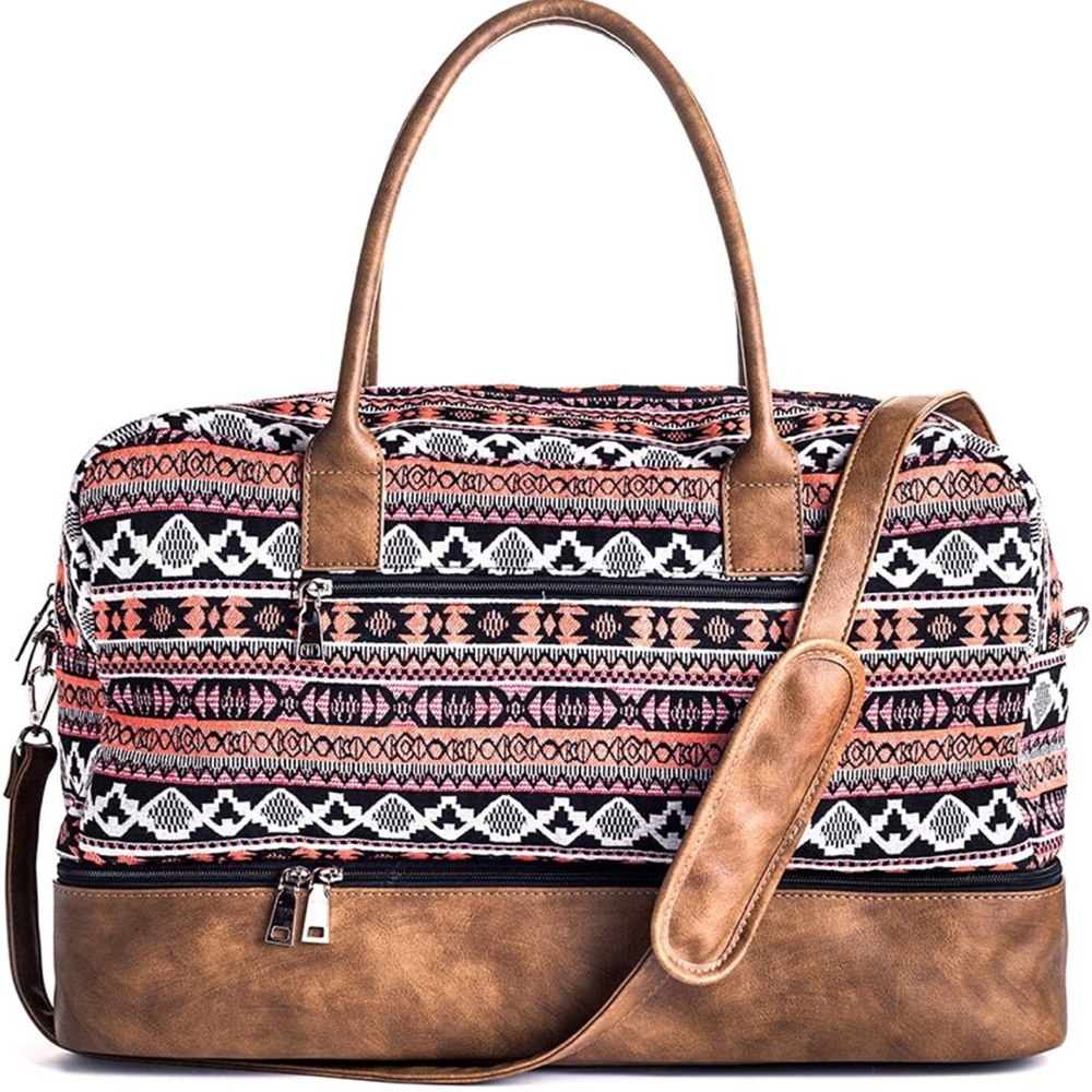 Canvas weekender traveler bag